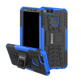 Bracevor Shockproof Huawei Honor 7x Hybrid Kickstand Back Case Defender Cover - Blue