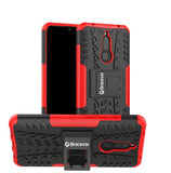 Bracevor Shockproof Xiaomi redmi 8 | 8A | 8A Dual Hybrid Kickstand Back Case Defender Cover - Red