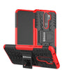 Bracevor Shockproof Xiaomi Redmi Note 8 Pro Hybrid Kickstand Back Case Defender Cover - Red
