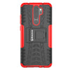 Bracevor Shockproof Xiaomi Redmi Note 8 Pro Hybrid Kickstand Back Case Defender Cover - Red