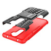 Bracevor Shockproof Xiaomi Redmi Note 8 Pro Hybrid Kickstand Back Case Defender Cover - Red