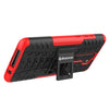 Bracevor Shockproof Xiaomi Redmi Note 8 Pro Hybrid Kickstand Back Case Defender Cover - Red