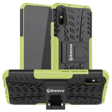 Bracevor Shockproof Xiaomi Redmi 9A | 9i Hybrid Kickstand Back Case Defender Cover - Military Green