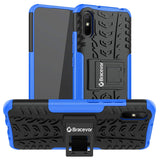 Bracevor Shockproof Xiaomi Redmi 9A | 9i Hybrid Kickstand Back Case Defender Cover - Blue