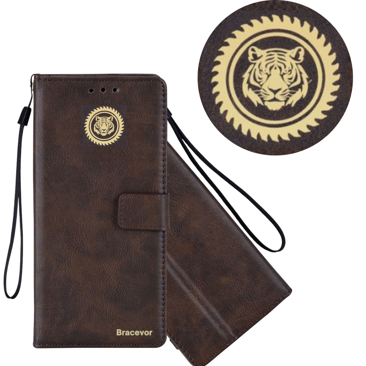 Bracevor Premium Design Flip Cover leather wallet case for Redmi 13c