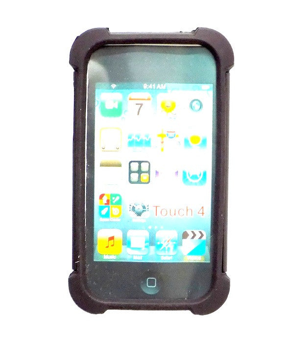 Bracevor Triple Layer Defender Back Case Cover for Apple iPod Touch 4 - Grey