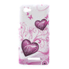 Hearts design hard back case cover for Sony Xperia M Bracevor