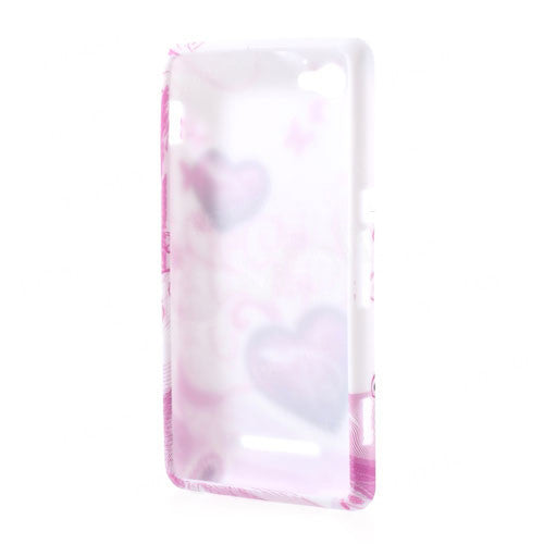 Hearts design hard back case cover for Sony Xperia M Bracevor