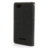 Mercury Goospery Fancy Diary Leather Case Cover for Sony Xperia M - Brown / Black
