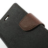 Mercury Goospery Fancy Diary Leather Case Cover for Sony Xperia M - Brown / Black