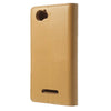 Bracevor Mercury Goospery Sonata Wallet Leather Magnetic Case for Sony Xperia M- Beige 2