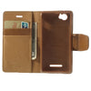 Bracevor Mercury Goospery Sonata Wallet Leather Magnetic Case for Sony Xperia M - Beige 4