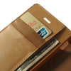 Bracevor Mercury Goospery Sonata Wallet Leather Magnetic Case for Sony Xperia M - Beige 5