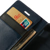 Bracevor Mercury Goospery Sonata Wallet Leather Magnetic Case for Sony Xperia M - Dark Blue 5
