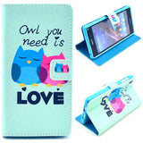Love Owl Design Wallet Leather Flip Case for Sony Xperia Z1 L39H