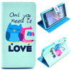 Bracevor Love Owl Design Wallet Leather Flip Case Cover for Sony Xperia Z1 Honami L39H