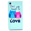 Bracevor Love Owl Design Wallet Leather Flip Case Cover for Sony Xperia Z1 Honami L39H