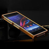 Super Slim 0.7mm Aluminium  Bumper Case for Sony Xperia Z1 L39H (Gold)