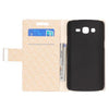 Bracevor Maze Pattern Wallet Stand Leather Case for Samsung Galaxy Grand 2 (Ivory)