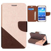 Bracevor Dual color silk Pattern Wallet Stand Leather Case for Samsung Galaxy Grand 2 (Brown)