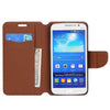 Bracevor Dual color silk Pattern Wallet Stand Leather Case for Samsung Galaxy Grand 2 (Brown)