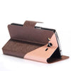 Bracevor Dual color silk Pattern Wallet Stand Leather Case for Samsung Galaxy Grand 2 (Brown)