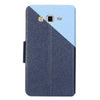 Bracevor Dual color silk Pattern Wallet Stand Leather Case for Samsung Galaxy Grand 2 (Blue)