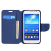 Bracevor Dual color silk Pattern Wallet Stand Leather Case for Samsung Galaxy Grand 2 (Blue)