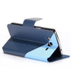 Bracevor Dual color silk Pattern Wallet Stand Leather Case for Samsung Galaxy Grand 2 (Blue)
