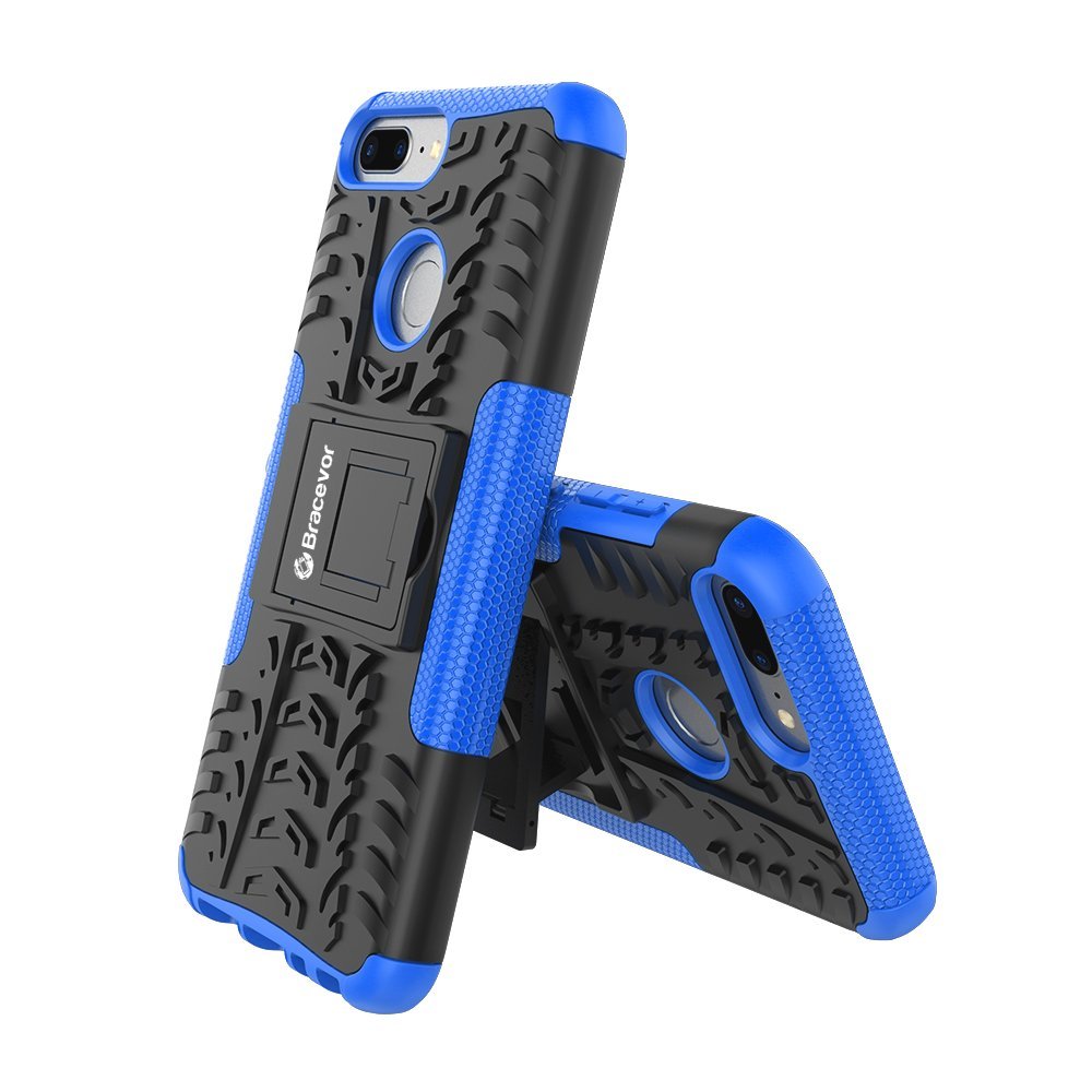 Bracevor Shockproof Honor 9 Lite Hybrid Kickstand Back Case Defender Cover - Blue