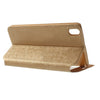 Bracevor Dual Window Texture Leather Stand Flip Case for HTC Desire 816 - Brown