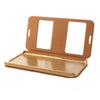 Bracevor Dual Window Texture Leather Stand Flip Case for HTC Desire 816 - Brown