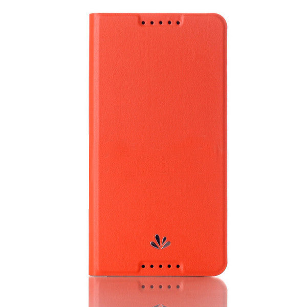 Bracevor Vili Leather Wallet Stand Flip Case Cover for HTC Desire 816 - Orange1