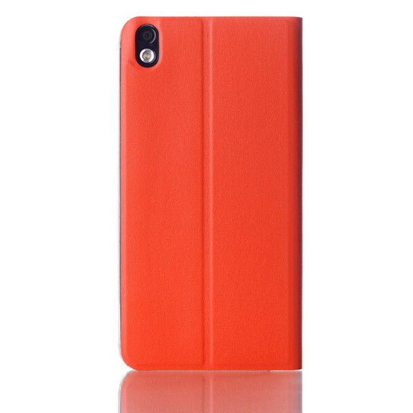 Bracevor Vili Leather Wallet Stand Flip Case Cover for HTC Desire 816 - Orange2