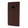 Mercury Goospery Fancy Diary Leather Case Cover for HTC One M7 801e - Brown