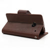 Mercury Goospery Fancy Diary Leather Case Cover for HTC One M7 801e - Brown