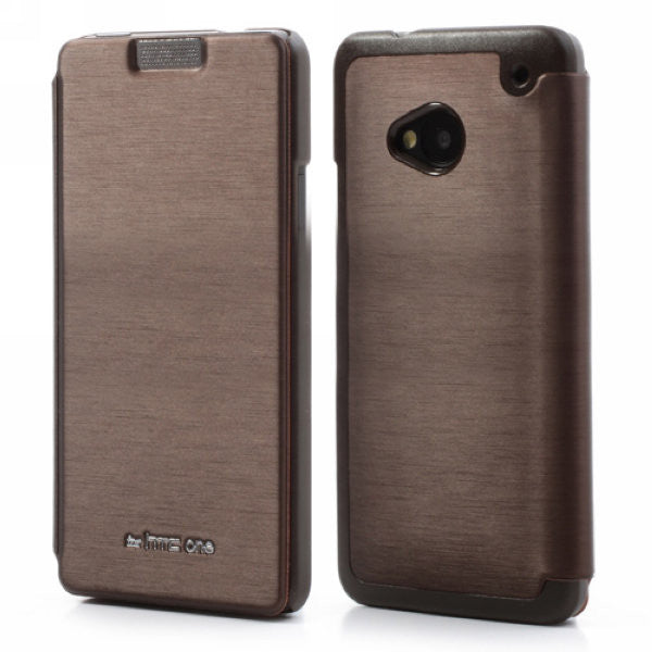 Mercury Goospery Techno Wallet Leather Flip Cover for HTC One M7 801e (Brown)