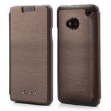 Mercury Goospery Techno Wallet Leather Flip Cover for HTC One M7 801e (Brown)
