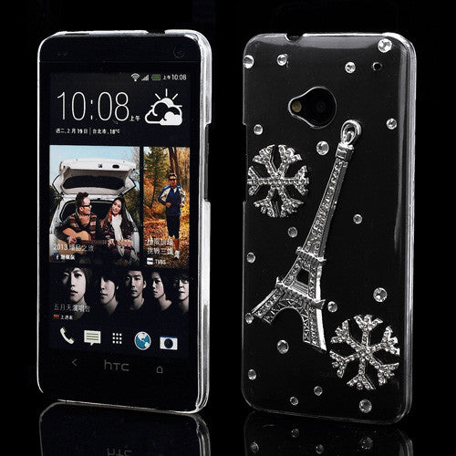 Tower Diamond Transparent Designer Back case for HTC One M7 801e