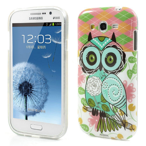 Bracevor Trendy Owl Design TPU Back Case Cover for Samsung Galaxy Grand Duos