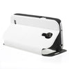 Smart Window View  Leather Stand Flip Case for Samsung Galaxy S4 mini - White
