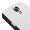 Smart Window View  Leather Stand Flip Case for Samsung Galaxy S4 mini - White
