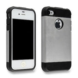 Dazzling Silver Tough Armor Apple iPhone 4 4s 4g Back Case