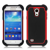 Triple Layer Defender Back Case for Samsung Galaxy S4 mini - Red