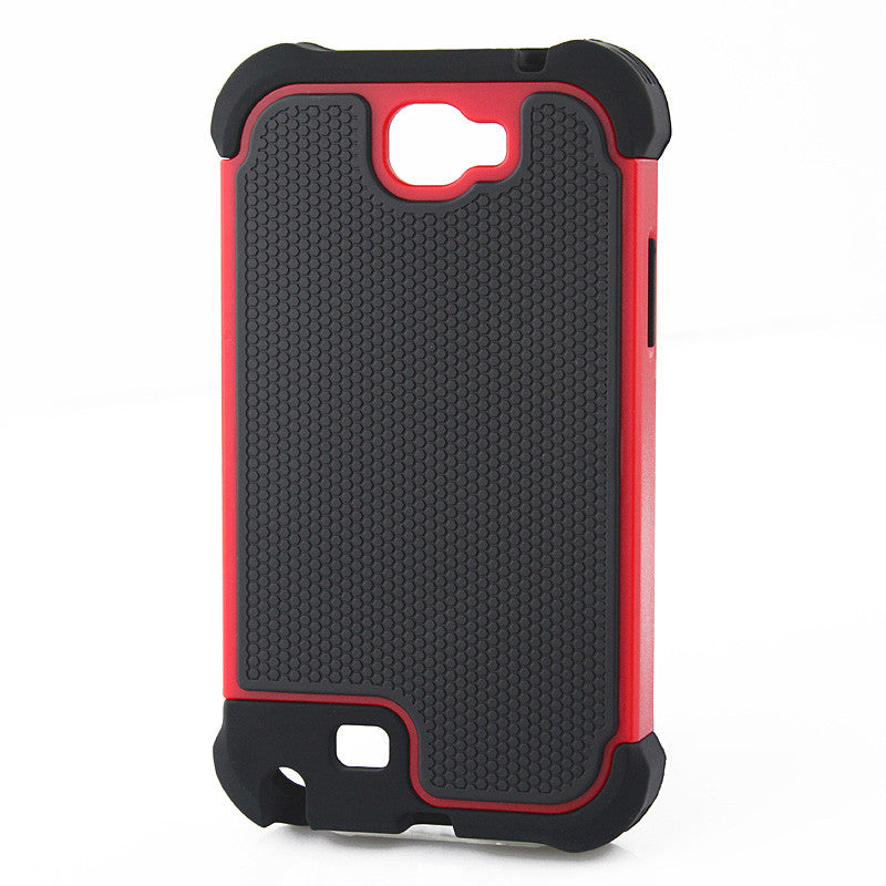 Bracevor Triple Layer Defender Back Case Cover for Samsung Galaxy Note 2 N7100 - Red