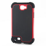 Triple Layer Defender Back Case for Samsung Galaxy Note 2 N7100 - Red