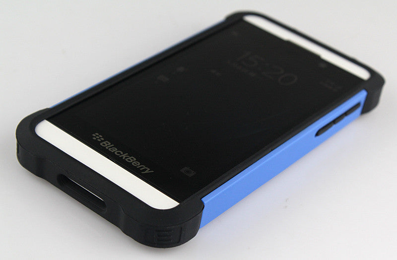 Bracevor Triple Layer Defender Back Armor Case Cover for Blackberry Z10 - Blue