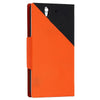Bracevor Dual color Wallet Stand Leather Case for Sony Xperia Z L36H Orange 2