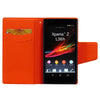 Bracevor Dual color Wallet Stand Leather Case for Sony Xperia Z L36H Orange 3