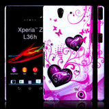 Elegant Heart Design Hard Back case for Sony Xperia Z L36H